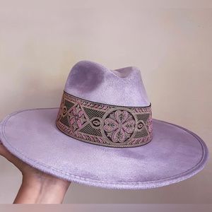 Hats N Roses “Chloe” Fedora in Lavender Size S/M